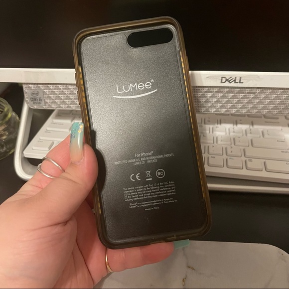 💕💕 ROSE METALLIC WHITE MARBLE PRINT LUMEE Case (will fit 6+, 7+, 8+) 💕💕 - Picture 4 of 8